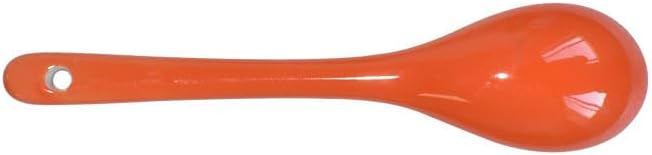 Orange 6 pcs Porcelain Egg Spoons Ceramic Spoons 4.7 inch Coffee Dessert Yogurt Tea Milky Tea