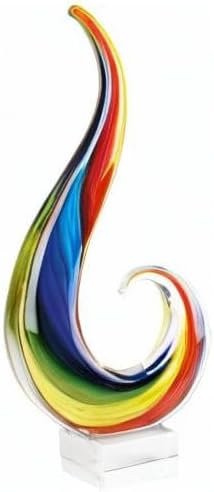 Badash Crystal - Rainbow Note Murano Style 16 Inch Centerpiece