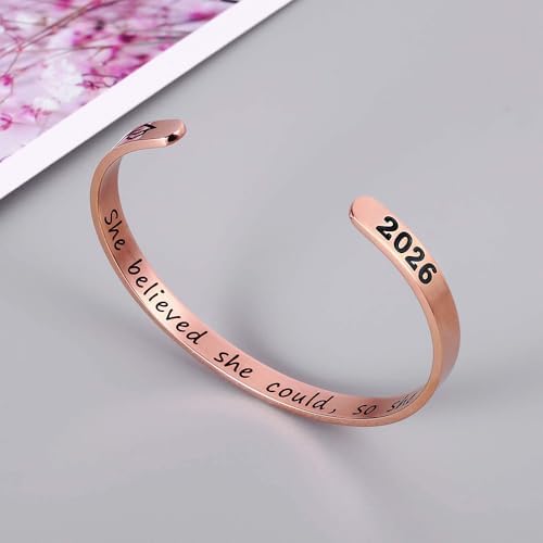 M MOOHAM Graduation Gift for Her Him 2026, Inspirational Graduation Bracelets Class of 2026 High School College Graduation Gift for Her with Graduation Box - Image 6