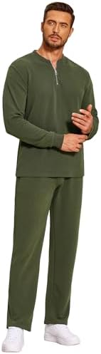 COOFANDY Men's 2 Piece Tracksuit Set Polo Athletic Sweatsuit Quarter Zip Jogging Long Sleeve Casual Sports Outfits - Image 6