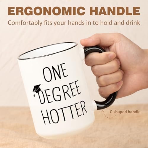 Petalsun Graduation Gift for Her, Him - 15oz Ceramic One Degree Hotter Mug - Image 7