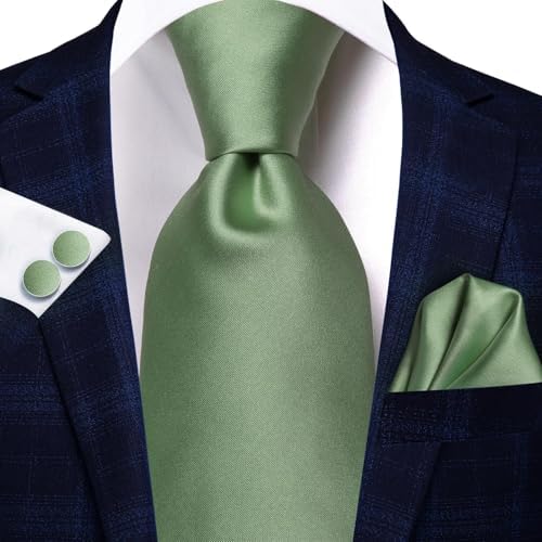 Hi-Tie Lot 5 Pcs Gift Box Mens Tie Set Necktie with Pocket Square Cufflinks Silk Neck Tie Collection - Image 7