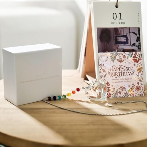 Hegelda 50th Birthday Gifts for Women Crystal Suncatcher Ornaments - Image 6