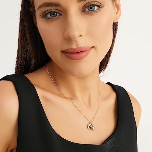 Zealmer Dainty 18K Gold Plated Compass World Map Pendant Necklace Graduation Gift for Friends - Image 4