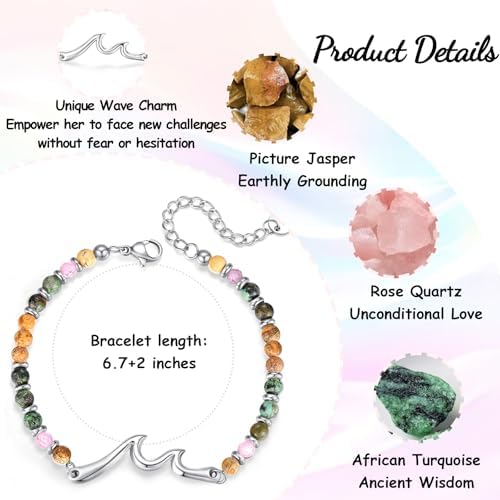 Wave Bracelets Gifts for Women, Birthday Graduation Christmas Jewelry Gifts for Daughter Granddaughter Best Friend Sister - Image 7