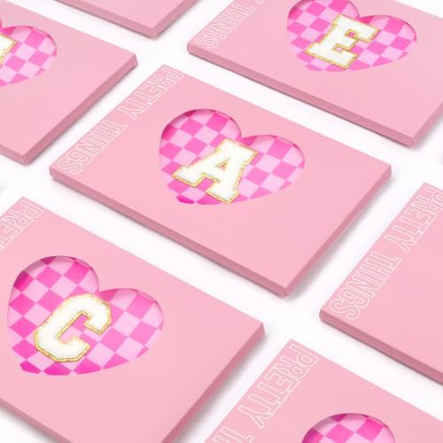 mibasies 2 PCS Initial Makeup Bags for Women: Cosmetic Bag for Travel Toiletry - Birthday Gifts for Teen Girl Gifts Trendy Stuff - Graduation Teacher Gift for Girlfriend -Checkered Rose Red A - Image 7