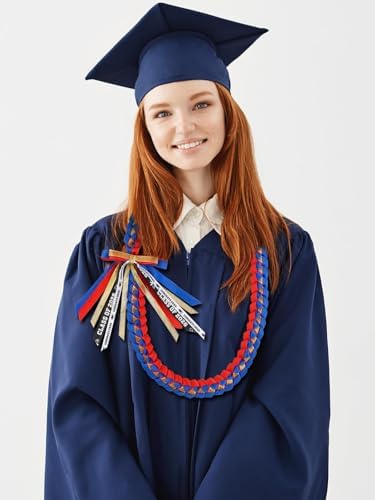 TFTAFAN Graduation Ribbon Lei Graduation Leis Necklace Class of 2026 Graduation Necklace Braided Necklace Graduation Gift Party Accessories for Women and Men - Image 6