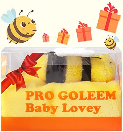 Pro Goleem Bee Loveys for Babies Soft Security Blanket Baby Snuggle Toy Stuffed Animal Blanket Unisex Lovie Baby Gifts for Infant and Toddler Yellow 12 Inch - Image 7