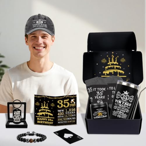 35th Birthday Gifts for Men Tumbler Set, Unique Gift for 35 Year Old Man - Image 6