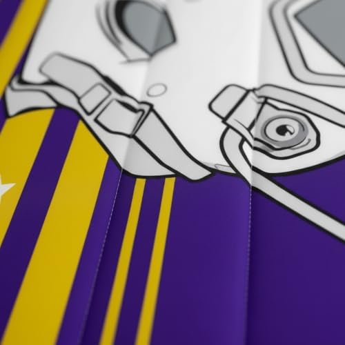 Erosebridal Sports Team Comforter Set, Twin 2Pcs | Purple & Gold Striped Stars Bedding Set, Football City Kids Bedding, Classic Rugby Game Duvet Insert - Inspired by Sports Fans Team Colors - Image 7