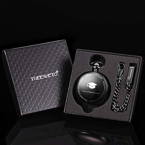 TREEWETO Engraved Pocket Watch Graduation for Him Her College High School for Son Daughter Men Classmates - Image 7