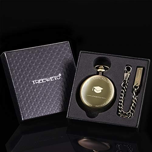 TREEWETO Engraved Pocket Watch Graduation for Him Her College High School for Son Daughter Men Classmates - Image 7