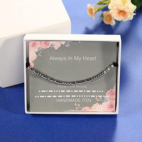 ASELFAD Morse Code Bracelets for Women, Funny Best Friend Birthday Gifts for Women Friendship Bracelets, Inspirational Jewelry, Teen Girl Gifts Trendy Stuff - Image 5