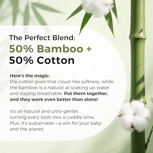 Momcozy Baby Towels, Soft Absorbent Bath Towel for Newborn&Toddler,Flower - Image 7