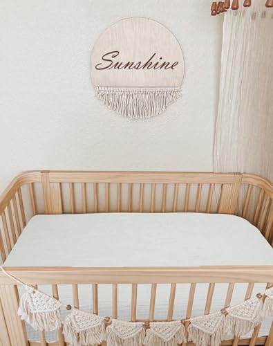 Muslin Bedside Bassinet Sheets 2 Pack, 33" X 20", (White-White) - Image 5