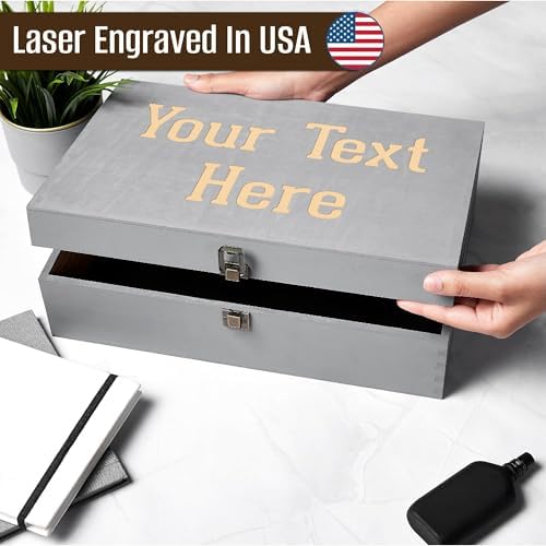 Personalized Wooden Keepsake Box, Custom Engraved Memory Box with Lid - Image 6