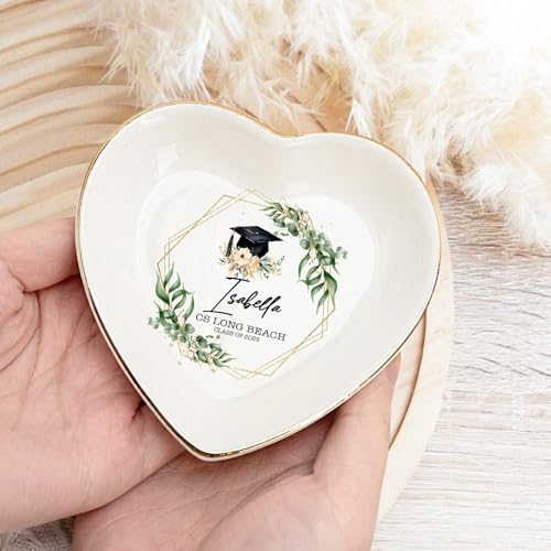 Sweetee Personalized Jewelry Dish For Her 2025 College Graduation Gifts With Name Rope Hair Bow Size - Image 6