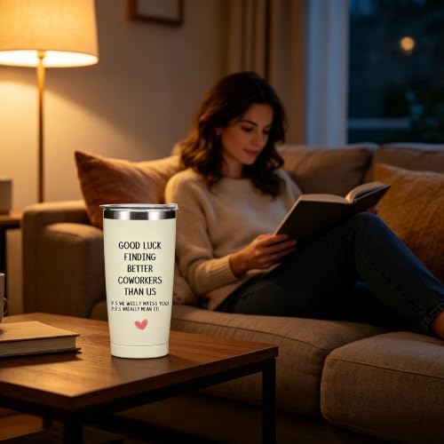 Coworker Leaving Gifts for Women - Farewell, Going Away Gift for Coworker, New Job, Goodbye, Good Luck Gifts for Colleagues, Boss - 20oz Good Luck Finding Better Coworkers Stainless Steel Tumbler - Image 7