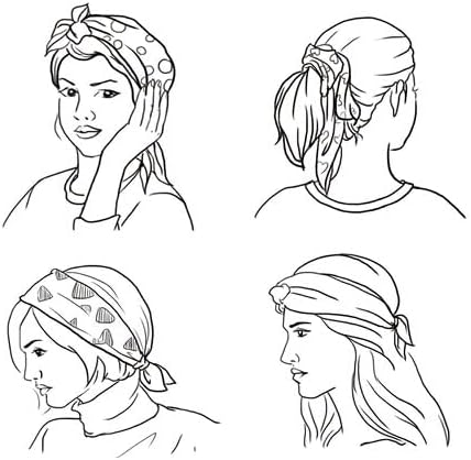 Women's Fashion Silk Scarf Square Satin Headscarf Neck Scarf Head Hair Wraps
