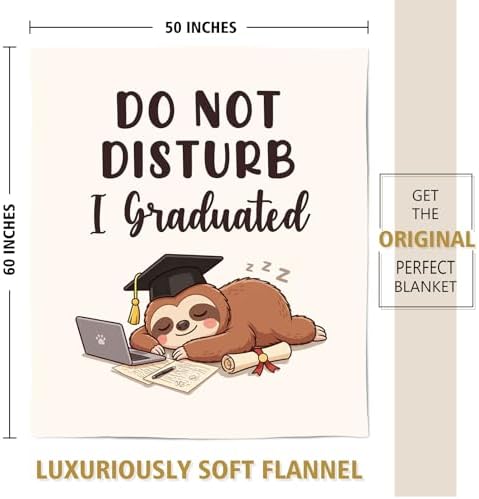 Graduation Gift for Her Him - Do Not Disturb I Graduated Blanket - Image 7