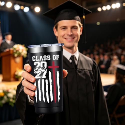 BIRGILT Senior Class of 2027 Gifts, Senior Night Gifts Graduation Gifts for 2027 Graduates High School College - 20oz Tumbler - Image 7