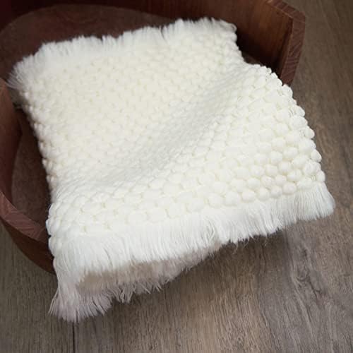 Zeroest Newborn Baby Photography Props Basket Filler Blanket (White) - Image 7