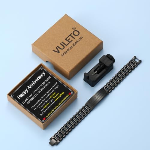 Bracelet Gifts for Men Husband Grandpa Son, Stainless Steel American Flag Watch Link Bracelet Unique Birthday Anniversary Jewelry Gifts - Image 6