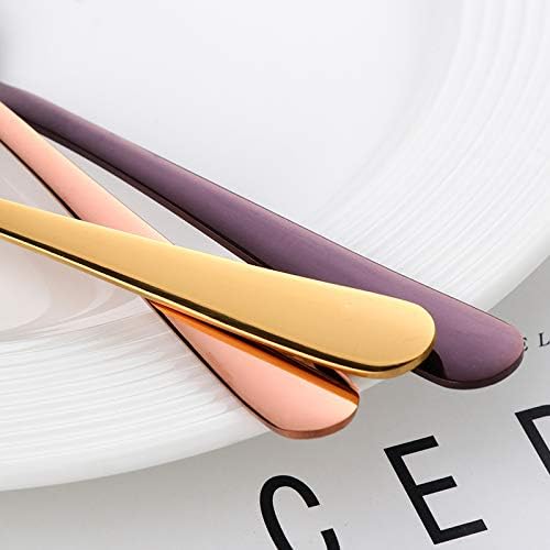 Buyer Star Beautiful 5-color Teaspoons 5.5-Inch Mini Coffee Spoons Stainless Steel Sugar Demitasse Espresso Spoons