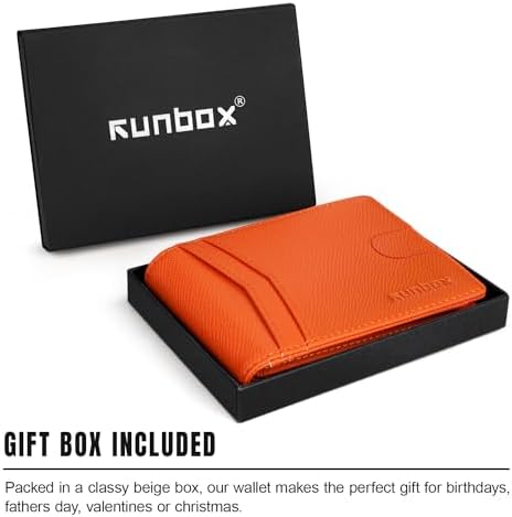 RUNBOX Wallet for Men -Slim Rfid Leather Mens Bifold Novelty Wallets 2 ID Window With Gift Box Men's Accessories - Image 5