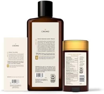 Cremo Mens Cologne Gift Set, Italian Bergamot Cologne, Body Wash for Men & Antiperspirant Deodorant |Mens Body Wash Gift Set,Perfume for Men,Shower Gel,Gifts_for Him,Full Size,7.35 Ounce (Pack of 36) - Image 7