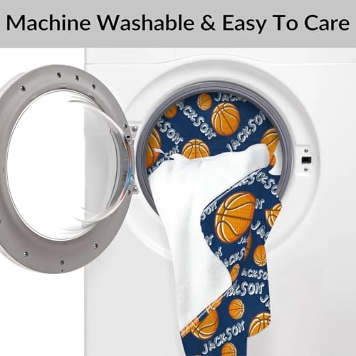 Personalized Baby Blankets for Girls Boys, Custom Baby Blanket with Name Swaddle Toddler Fleece Blanket Personalized Gift Basketball Text - Image 7