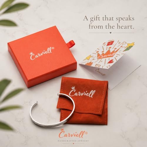 Carviell Bracelets for Women – 100+ Meaningful Engraved Messages – Solid 316L Surgical Stainless Steel Cuff Bracelet – Gift Ready - Image 6
