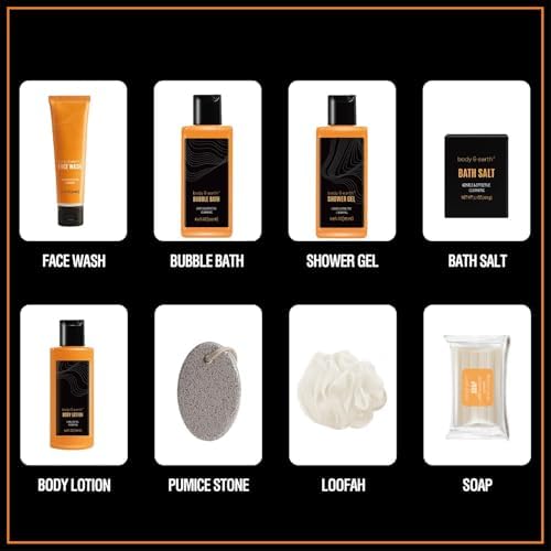 Body & Earth 8pc Citrus Gifts for Men Spa Gifts Bath Set for Man - Image 7