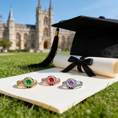 925 Sterling Silver 2026 Class Rings for women Men, Custom College High School Graduation Rings for Men 2026, Graduation Gifts for Her Him - Image 7