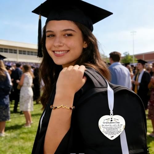 LINGYUAN Graduation Bracelet for Her 2026, Beaded Jewelry Gift with Inspirational Message Card, Adjustable Keepsake for High School or College Graduate - Image 6