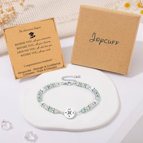 JoycuFF Graduation Gifts for Her Class of 2026 College High School 5th 8th Grade Preschool College Middle School Teen Girls Graduation Gifts The Adventure Begins Compass Bracelets for Women - Image 7