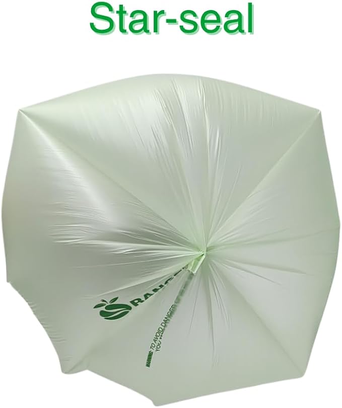 OrangeBio 33 Gallon Home Compostable Yard Waste Bags, 40 Count, 1.1 Mil, Lawn & Leaf Bags US BPI ASTM D6400 and OK Compost Home Certified