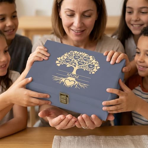Gift for Mom or Grandma, Personalized Family Tree Memory Box - Mother's Day - Image 6