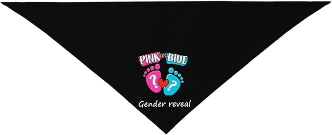 He Or She What Will It Be? Gender Reveal/Baby Announcement Dog Bandana,Pet Neckerchief for Pets Daily Wear Photo Prop Party Supplies (Black -01)