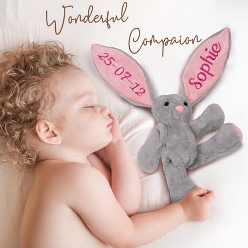 Personalized Bunny Plush with Embroidery Name,Bunny Stuffed Animal Toys - Image 7