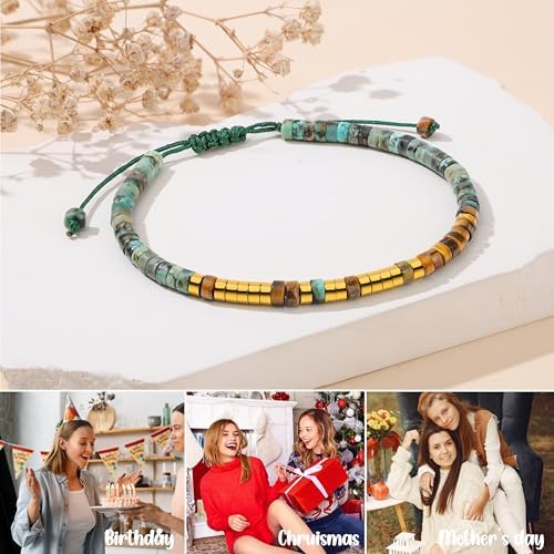 JoycuFF Morse Code Bracelets Christmas Birthday Gifts for Women Her - Image 7
