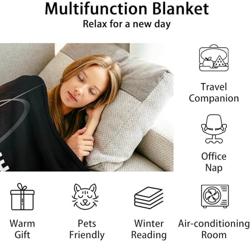 Mercuryelf Custom Basketball Throw Blanket - Soft, Fuzzy & Warm - 50x60 Inches Flannel Blankets for Living Room, Sofa - Black Sports Throws Gift for Teens - Image 6