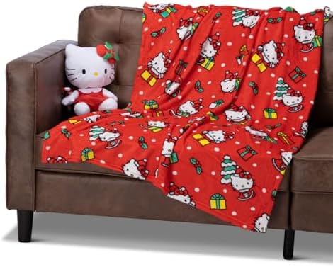 Hello Kitty Gifty Kitty Character Hugger Pillow & Silk Touch Throw Blanket Set 40x50 Inches - Image 6
