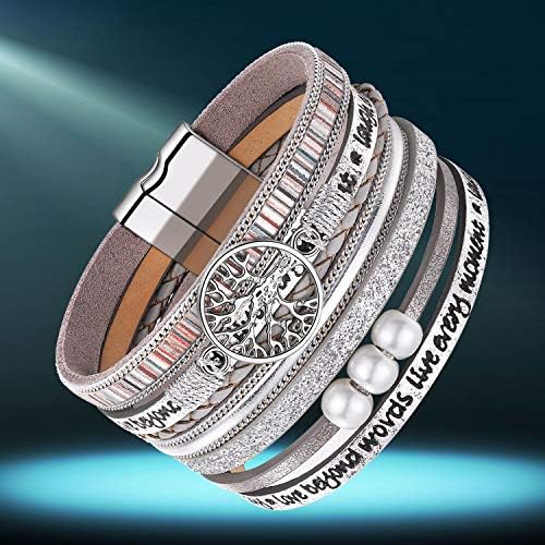 Desimtion Leather Wrap Bracelets for Women, Hidden Inspirational Message - Image 6