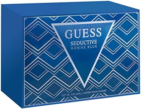 Guess Seductive Homme Blue 3.4oz EDT Spray, 6.0oz Deodorant Body Spray, 3.4oz Shower Gel, Pouch Men 4 Pc Gift Set - Image 3