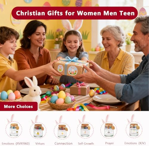 Bible Verse Jar,Emotion Scripture Prayer Card Holy Bible Jar,Jesus is risen - Image 6