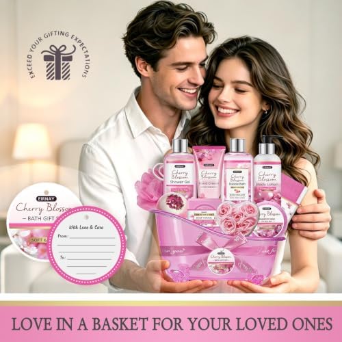 Gifts For Women - 15 PCS Cherry Blossom Birthday Gift Basket for Women - Image 7