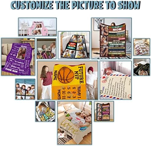 Personalized Baby Month Blanket Name Blanket | Monthly Milestone Blanket for Newborn Boy Girl | 30"x40" | Basketball Customized Throw Blanket with Name for Souvenir Gift - Image 7