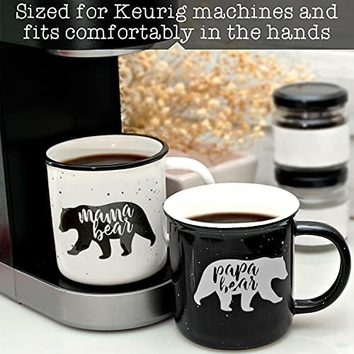 Mama Bear Papa Bear Mug Set of 2, 11 Ounce Mom and Dad Couple Mug Gift - Image 6