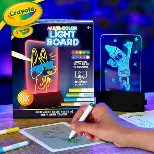 Crayola Multi-Color Light Board, Light Up Drawing Toy, Desk Toy, Doodle Pad, Glow Art, Gifts, Toys Boys & Girls, Ages 6, 7, 8 - Image 7